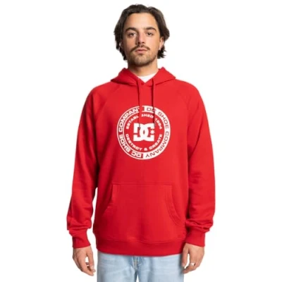 Image of Dcshoes Pullover Hoodie DC CORPO RAGLAN PH Young Mens Red S