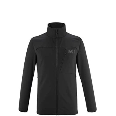 Image of Millet Magma Shield JKT M Men&#039;s Softshell Jacket Windproof Membrane Hiking, Lifestyle Black