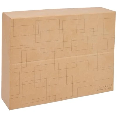 Image of Exacompta Ref 89847E Eterneco Collection Transfer Box File 255 x 340mm, Suitablefor A4+ Documents, 90mm Spine, Metal Finger Hole Geometric Design