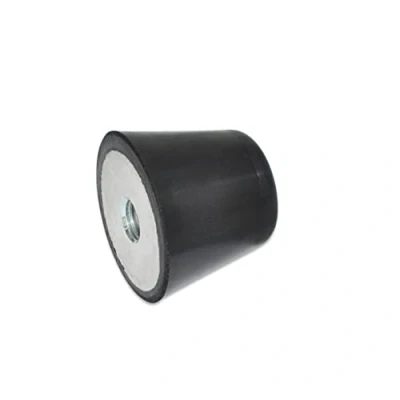 Image of Ganter Normelemente GN 253 50 M10 55 Bump Buffer with Internal Thread, Black, Durchmesser: 50mm Gewinde: