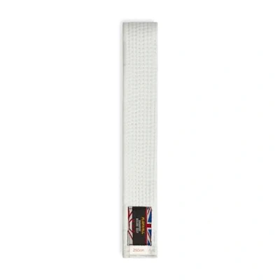 Image of Playwell Martial Arts Cotton Solid Coloured Grading Belt (Karate, Judo Taekwondo) (White, 220cm)