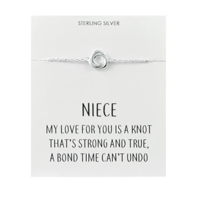 Image of Philip Jones Sterling Silver Niece Quote Knot Bracelet
