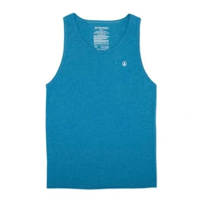 Image of Volcom Men&#039;s Solid Heather Tank T Shirt, Stormy Blue New, Medium
