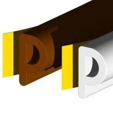 Image of seal n save P SECTION EPDM RUBBER STRIP DRAUGHT EXCLUDER BROWN