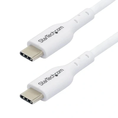 Image of StarTech.com 3m (9.8ft) White USB C Charging Cable, 2.0 Type Laptop Charger Cord, 60W Power Delivery, M/M