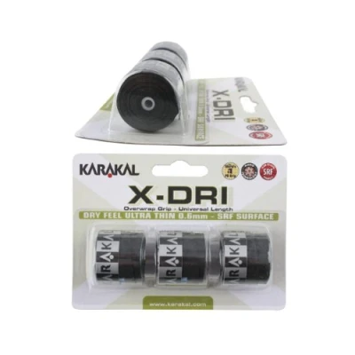 Image of Karakal X DRI Overgrip Tennis Badminton Squash (Black)