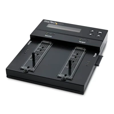 Image of StarTech.com Standalone M.2 SATA &amp; NVMe Duplicator and Eraser HDD/SSD Cloner/Wiper for PCIe AHCI/NVMe, SATA, 2.5/3.5&quot; Drives External Hard Drive Eraser/Duplicator, TAA (SM2DUPE11)