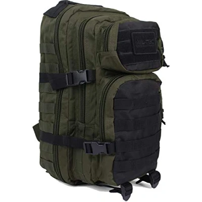 Image of Mil Tec US Assault Pack Backpack, S, Ranger Green/Black, Green Black, standard size, Casual