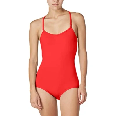 Image of Capezio Women&#039;s Camisole Leotard with Adjustable Straps, Red, S
