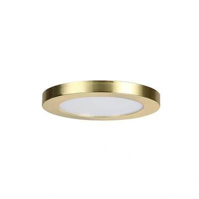 Image of Spa 139mm Tauri LED Flush Ceiling Light Ring Satin Brass