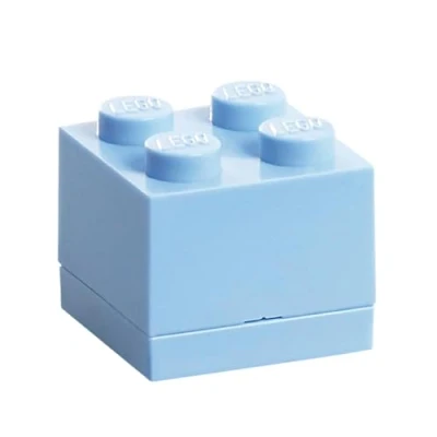 Image of Lego 40031736 4011 Mini 4 Knobs Lunch Insert, Snack Box, Plastic, Light Royal Blue