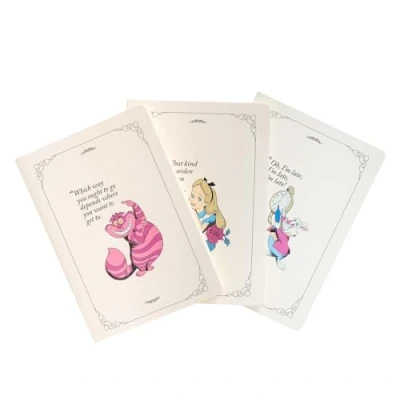 Image of Grupo Erik Disney Alice In Wonderland Pack Of 3 A5 Notebooks Notebook Notepads Notepad Cute Stationery Gifts