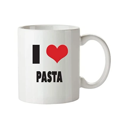 Image of I Love Pasta Mug Personalised Adult Office