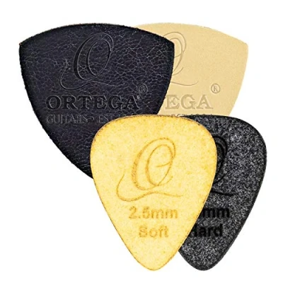 Image of Ortega Guitars Leather &amp; Felt Pick Assortmant Ukulele Nylon 4 Piece Pack 2 (OGP VP1)