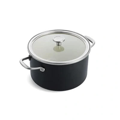 Image of KitchenAid Steel Core Enamel Matte Black 24cm Casserole