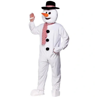 Image of Wicked Costumes Adult Deluxe Snowman Fancy Dress Mascot One Size