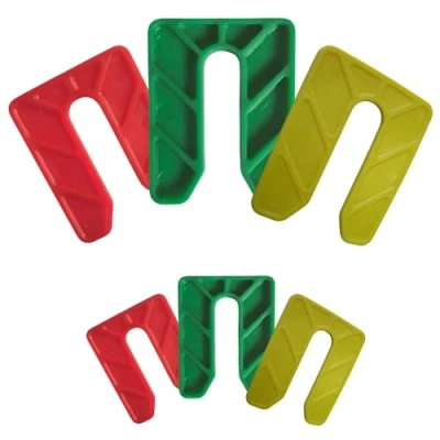 Image of Glazing Supplies Direct Mixed U Frame Polypropylene Plastic Horseshoe Shims for Easy Leveling Packers, Construction, Door/Window Frames, Flat Spacers Battens &amp; Dry Lining (60Pcs)