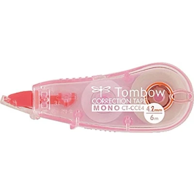 Image of Tombow Mini Correction Tape 4.2 mm x 6 m in Blister Packaging Transparent Pink