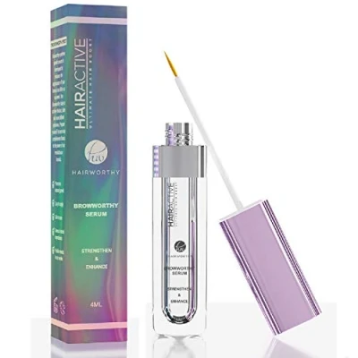 Image of Hairworthy Browworthy Eyebrow Enhancing Serum for Thicker, Fuller and More Defined Eyebrows. Proven Formula Stimulates &amp; Promotes Natural Brow Growth.