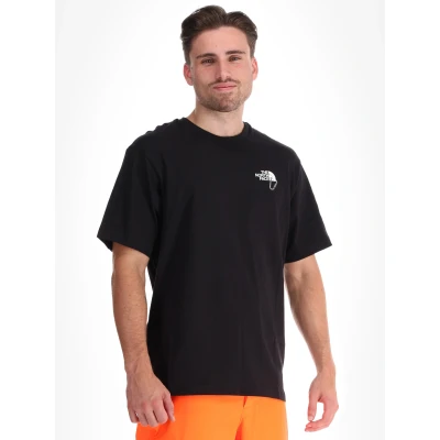 Image of The North Face Explore Carabiner Relaxed TEE Unisex Print Tshirt, Size: Large, Black