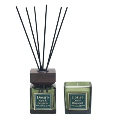 Image of The Leonardo Collection Desire Oud and Bergamot Candle/Diffuser Gift Set