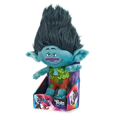 Image of Posh Paws 37400 Trolls World Tour Branch Soft Toy 25cm (10 inches), Multi