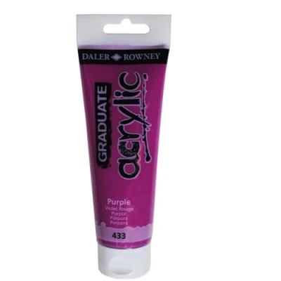 Image of Daler Rowney Graduate Acrylic Paint, Plastic Tube, 4oz 120 ml, Purple
