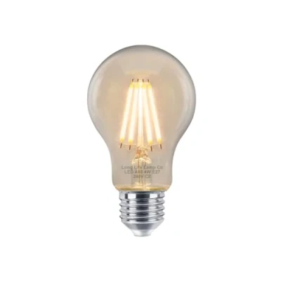Image of Long Life Lamp Company A60 4w LED Filament Light Bulb Warm White E27 ES Edison Screw Clear Glass