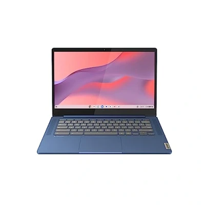 Image of Lenovo IdeaPad Slim 3 Chromebook 14 Inch FHD Laptop MediaTek Kompanio 520 4GB RAM 64GB eMMC Chrome OS Abyss Blue
