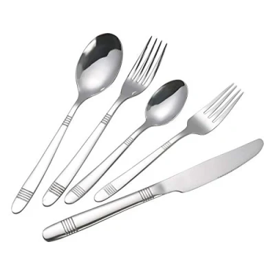 Image of Callyne 32 Piece Stainless Steel Cutlery Flatware Set, Knife Fork Spoon Service for 8