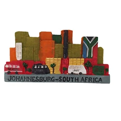 Image of 3D Johannesburg South Africa souvenir fridge magnet,Home &amp; kitchen decoration polyresin craft,South refrigerator magnet sticker