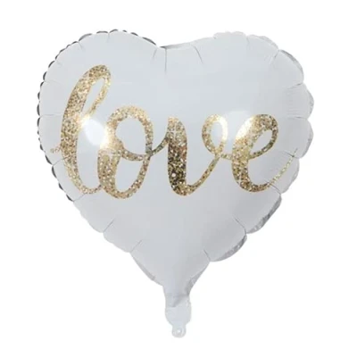 Image of Love Heart Foil Balloon, 45cm (2 pack)