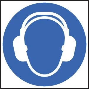Image of Mandatory Signs Ear protection symbol Self Adhesive Vinyl