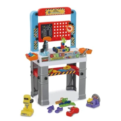 Image of VTech My Busy Workbench, Interactive Toddler Toy, Pretend Play Tools, 100+ Pieces, Lights, Music &amp; Sounds, Kids Gifts 3, 4, 5 + Years, English Version