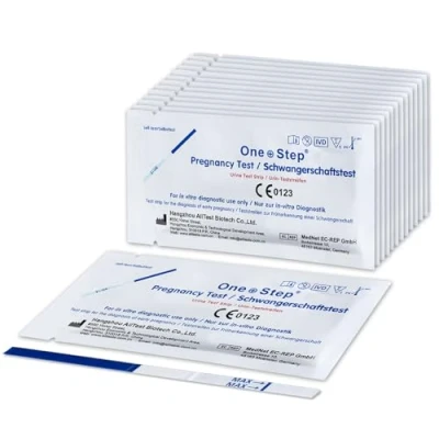 Image of One Step: 50 x Ultra Early 10mIU Wide Width Pregnancy Test Strips (Tests up to 6 Days Earlier)
