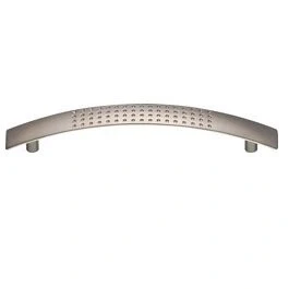 Image of 20 x Brushed Steel Bow Dimpled Kitchen Door Handles 128mm hole centres