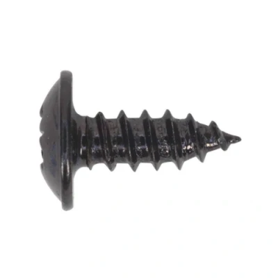 Image of Sealey Self Tapping Screw 3.5 x 10mm Flanged Head Black Pozi Pack of 100