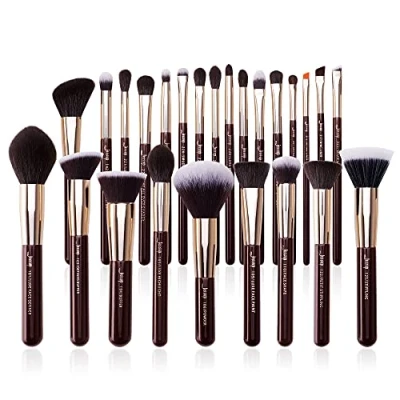 Image of Jessup Makeup Brushes Set Professional, 25PCS Premium Natural Powder Foundation Eyeshadow Blending Concealer Blush Highlight Labeled Brushes, T280