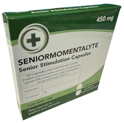 Image of Diabolical DP1377 Seniormomentalyte (Mints Included) Old People Joke Gifts for Older Women, Birthday Elderly Man, Funny Retirement Men, Age