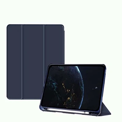 Image of BXGH iPad 10.2 Case 9. Generation 2021/ 8. 2020/ 7. 2019 Case, Slim Stand Hard Back Shell Protective Smart Cover for Zoll Marineblau