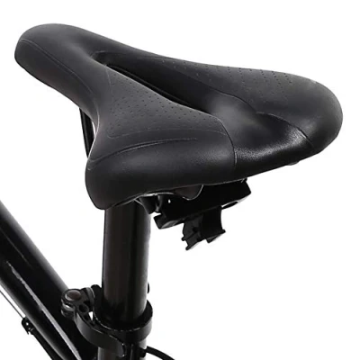 Image of Mountain Bike Saddle, Black Soft Shockproof Seat Replacement for Bikes Road Bikes, Comfortable Bicycle Saddle