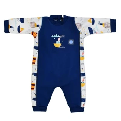 Image of Splash About Warm in One Baby Wetsuit, Tug Boats, 12 24 Months
