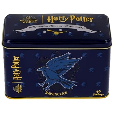 Image of New English Teas Official Harry Potter Ravenclaw Crest Tea Caddy with 40 Afternoon Teabags