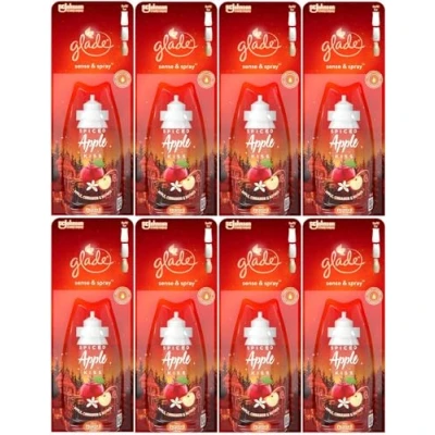 Image of 8 x Glade Sense and Spray Refill 18ml, Inspired by Disney’s Frozen 2 Spiced Apple Kiss