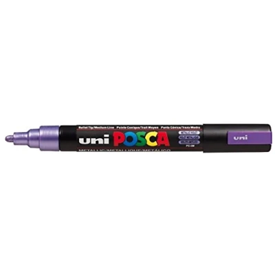 Image of Uni Ball Posca Medium Bullet Tip Marker Metallic Violet