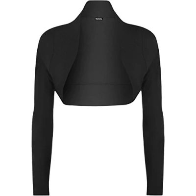 Image of WearAll Ladies Long Sleeve Shrug Womens Bolero Cardigan Top Black 20 22