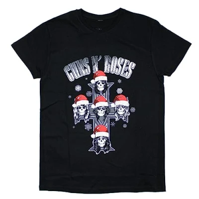 Image of Guns N Roses Men&#039;s Appetite for Christmas GNR T Shirt Black