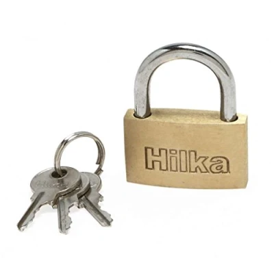Image of Hilka 70750030 Slim Brass Padlock, Gold, 30 mm
