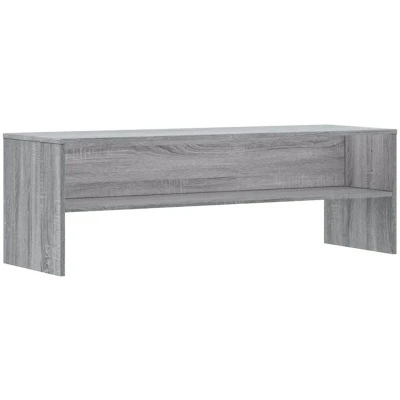 Image of vidaXL TV Cabinet Grey Sonoma Engineered Wood Stand 120x40x40 cm for Living Room/Bedroom Spacious Storage, Modern Design, Easy Maintenance