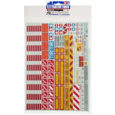 Image of TAMIYA 300056534 56534 Bubble 1:14 Warning Truck/Trailer Decor, Letter Print, Not specified